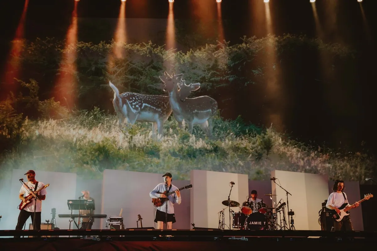 Jamie T Finsbury Park, lighting and production design by Rob Sinclair