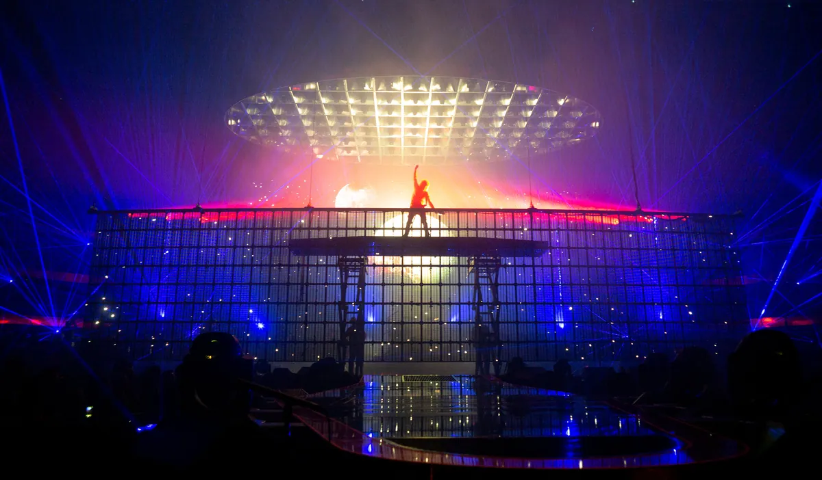 Queen + Adam Lambert at Las Vegas, lighting and production design by Rob Sinclair