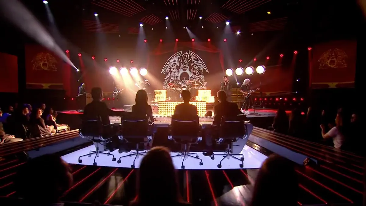Queen + Adam Lambert, X Factor, lighting and production design by Rob Sinclair