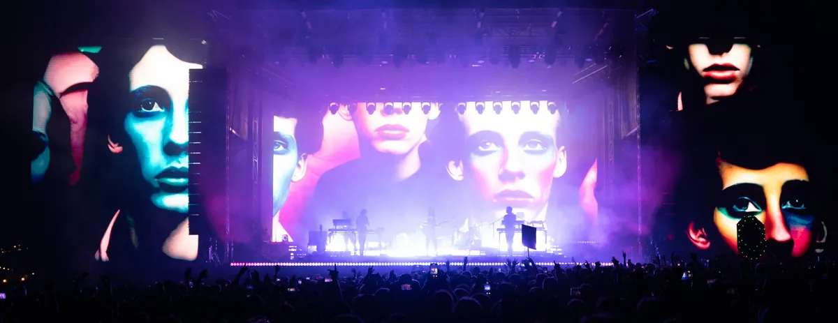 Tame Impala Lonerism at Desert Daze, lighting and production design by Rob Sinclair