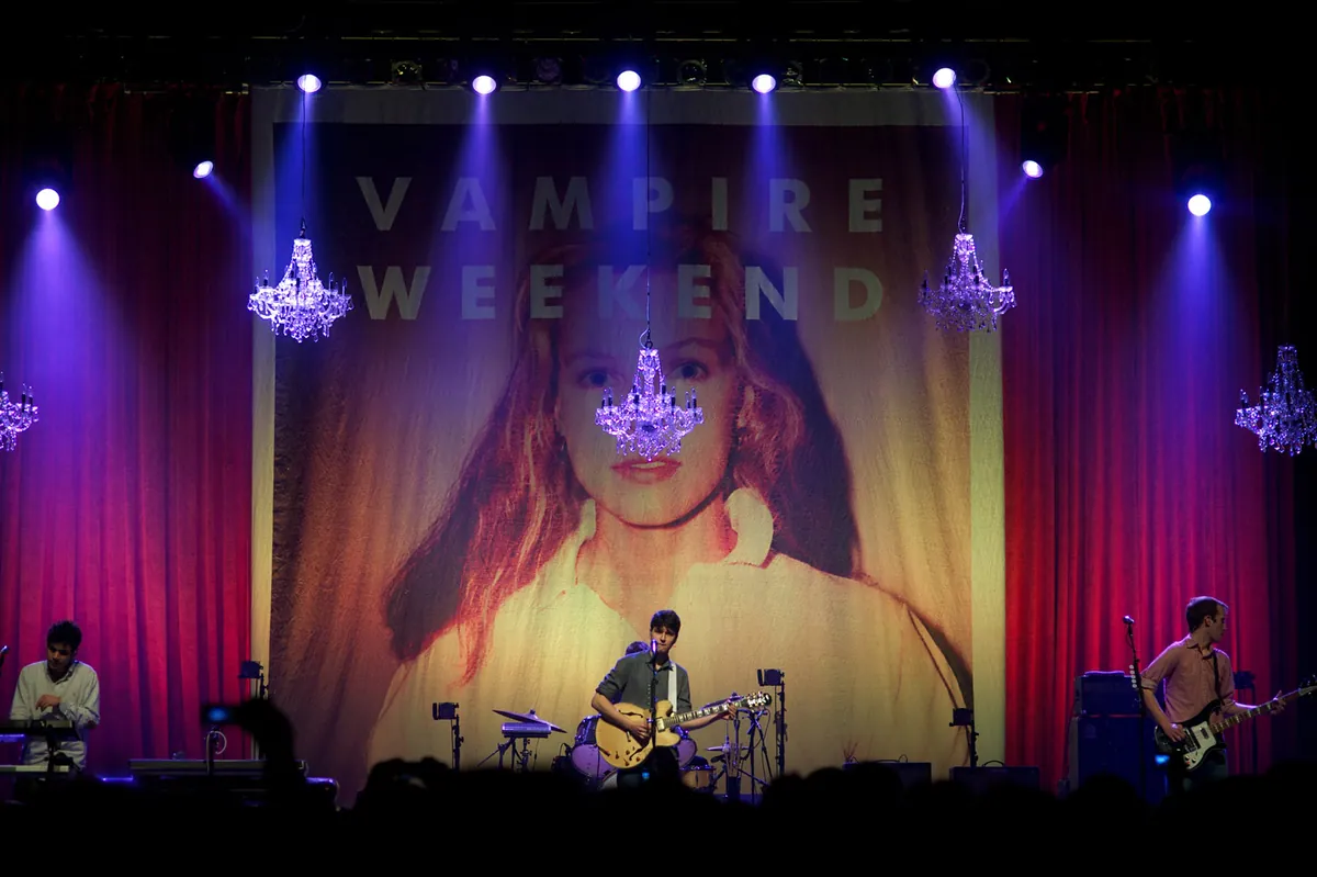 Vampire Weekend 2010, lighting and production design by Rob Sinclair